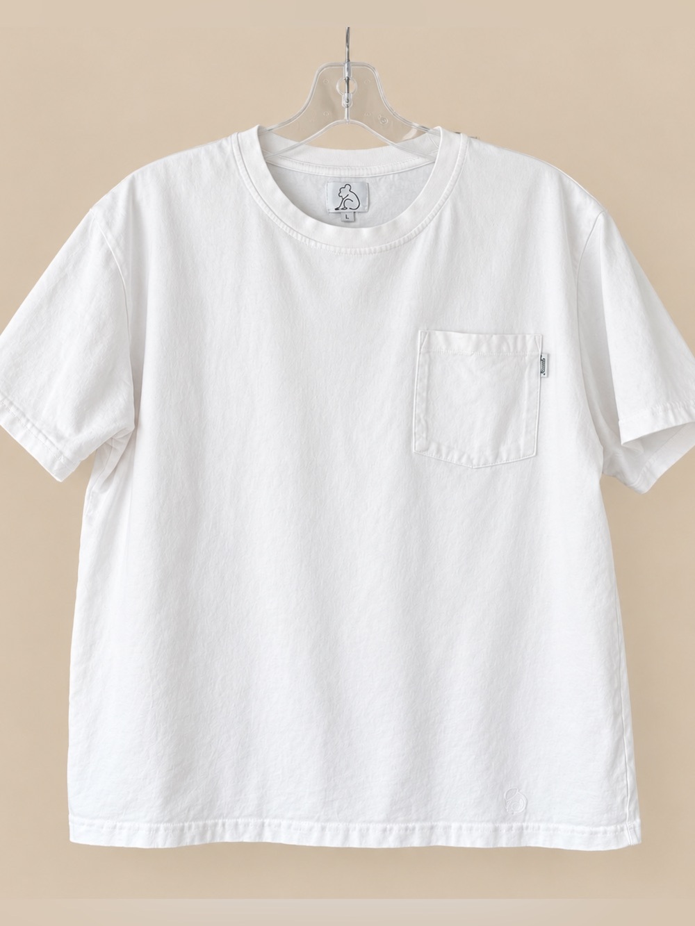 KuwallaTee Basic White Boxy Cotton Tee L